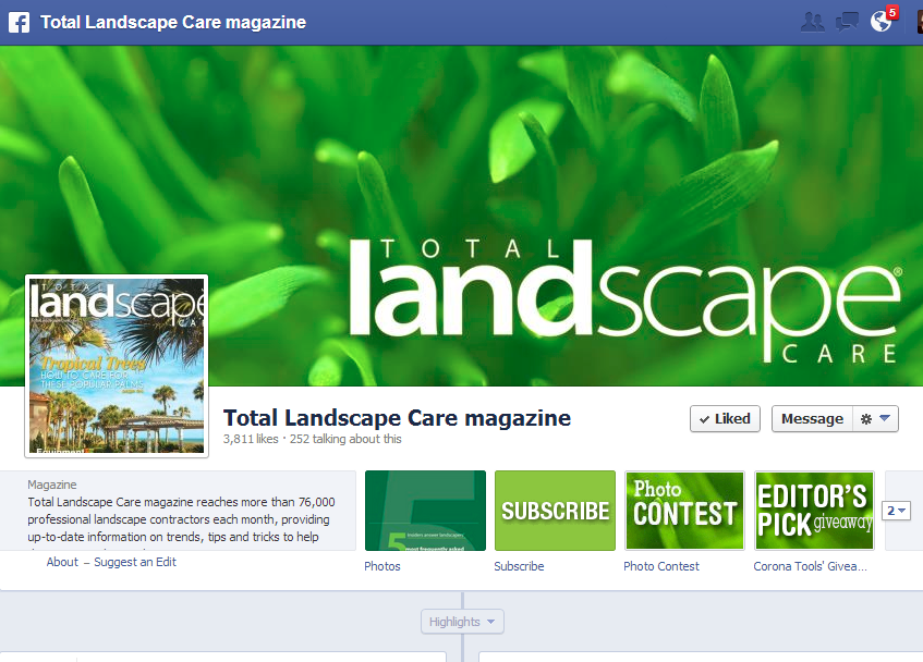 Total Landscape Care Facebook Profile
