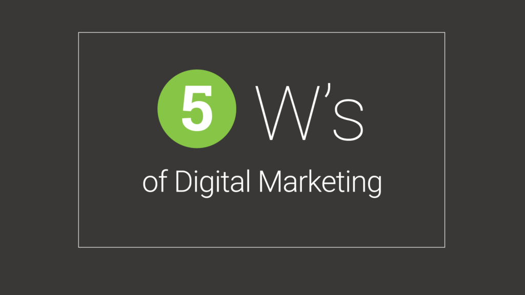 The 5 W's of Digital Marketing