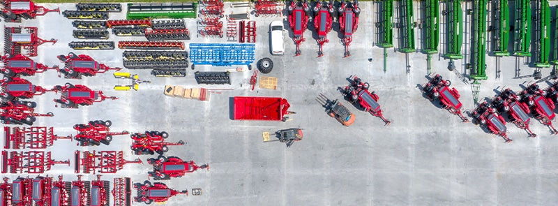 overhead shot farming equipment
