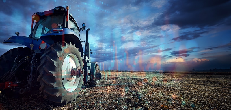 tractor in field