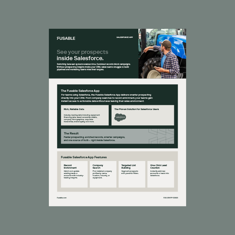 Fusable Salesforce App One Pager