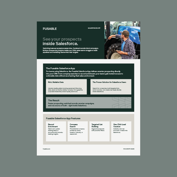 Fusable Salesforce App One Pager