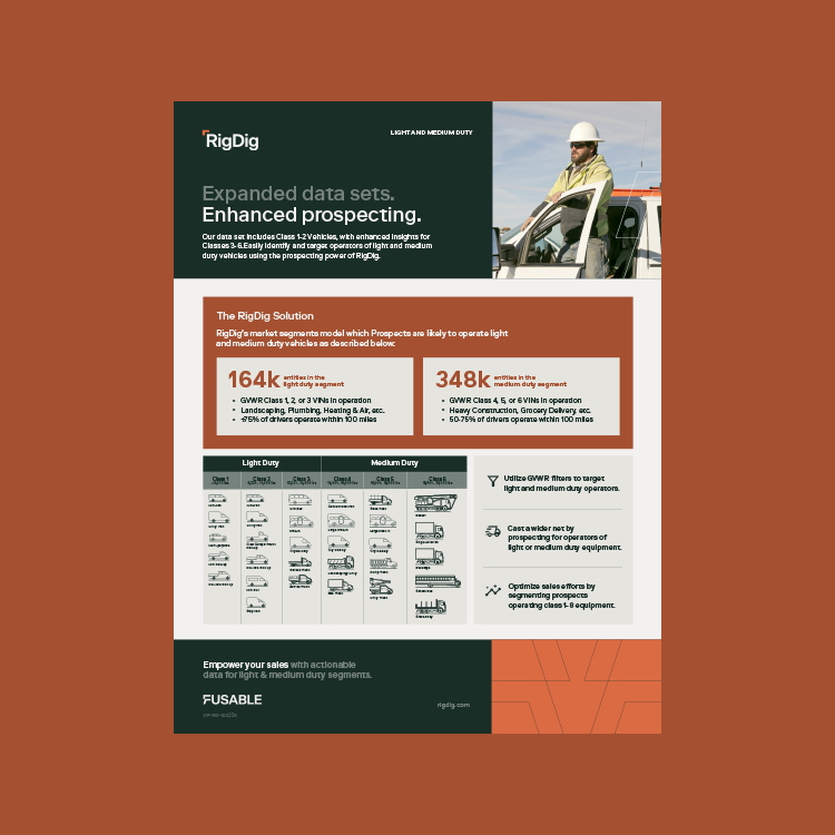 RigDig Light and Medium Duty One Pager