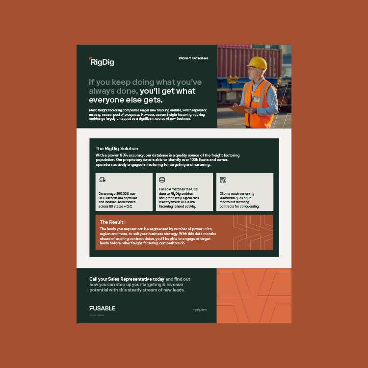 RigDig Freight Factoring One Pager