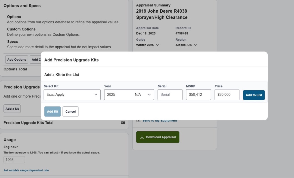 screenshot of the IronSolutions Performance Upgrade Kit Feature