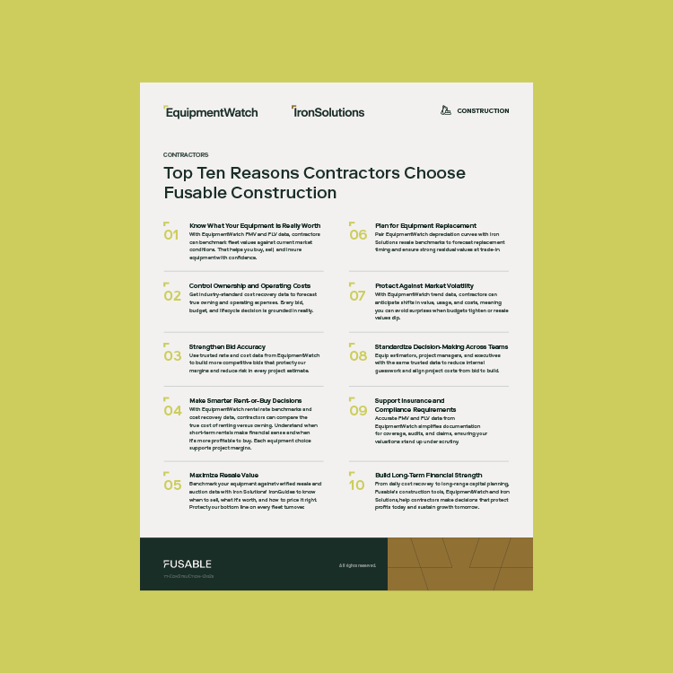 Top Ten Reasons Construction Contractors Choose Fusable Construction