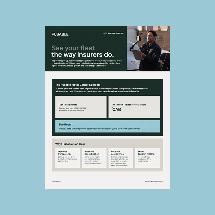 Trucking Motor Carriers One Pager