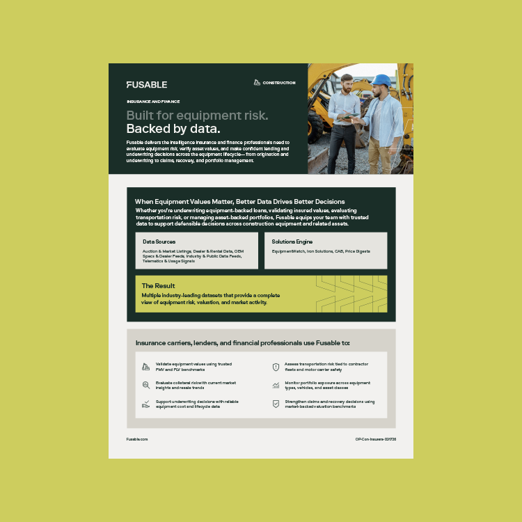 Fusable Construction for Insurance and Finance Professionals One Pager