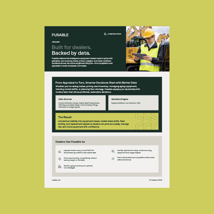 One Pager Fusable Construction for Dealers