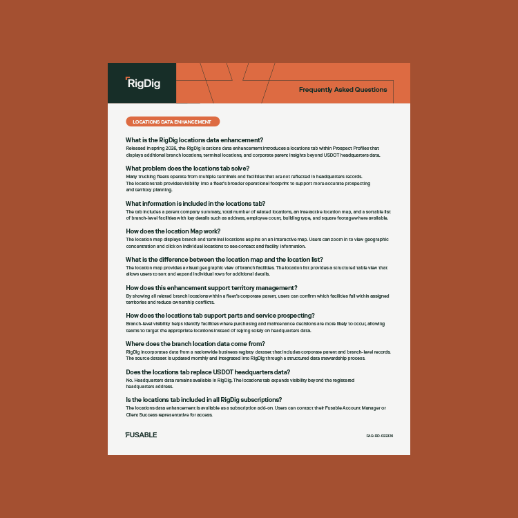 RigDig Location Data Enhancements FAQ