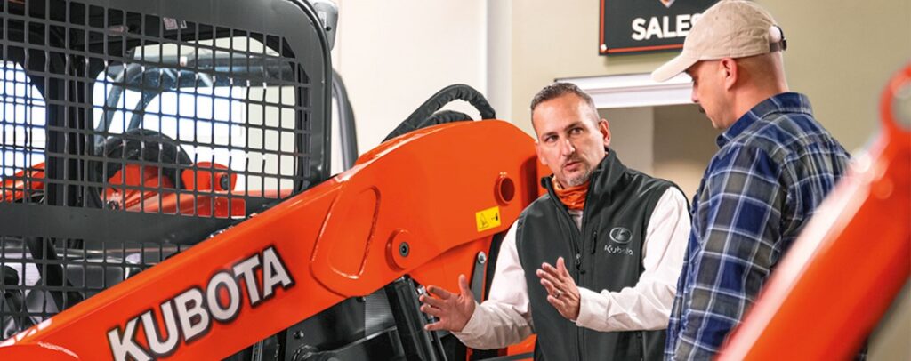 marshall machinery dealer in front of kubota equipment