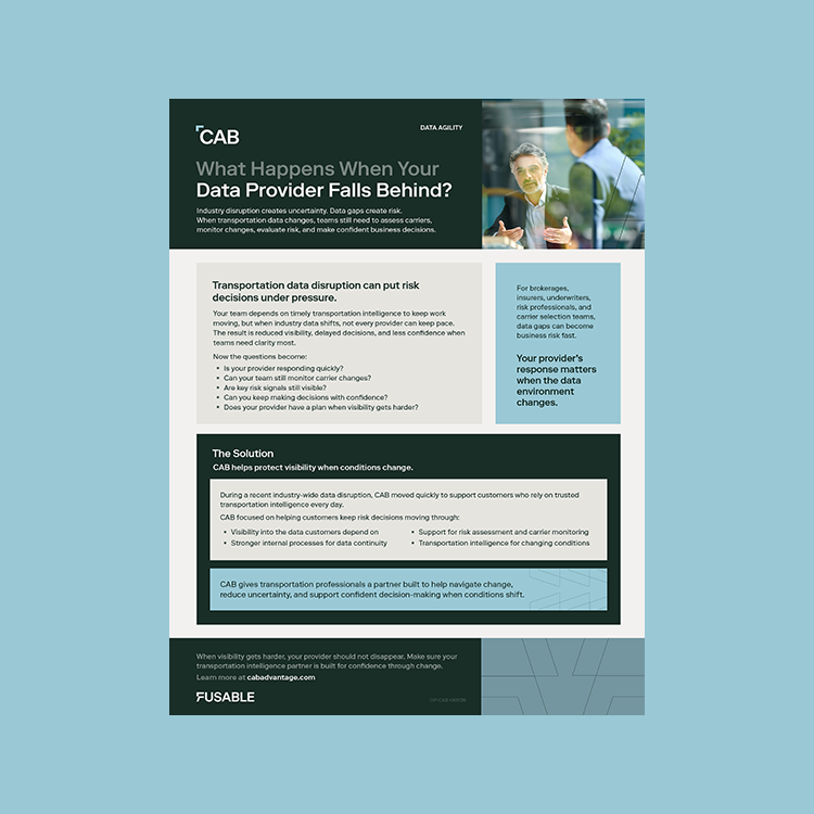 CAB Data Agility One Pager