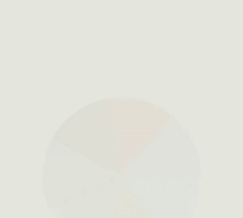 Abstract pastel pie chart with muted segments on a pale background.